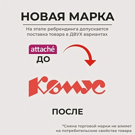 Бейдж Комус (Attache) вертикальный 62x101 мм синий (размер вкладыша 85x55 мм)