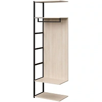 Секция гардеробная Easy To Lead K-Loft 241H029 дуб скандинавский/чёрный 645х400х2105 мм