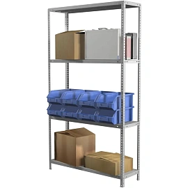 Стеллаж металлический Практик MS 185/100х40/4 (4 полки, 1000x400x1850 мм)