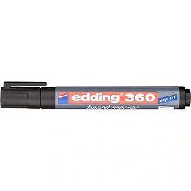 Маркер для белых досок Edding e-360/1 чёрный (толщина линии 1.5-3 мм) круглый наконечник