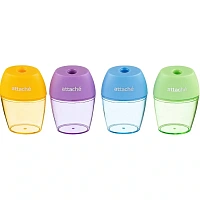 Точилка для карандашей Attache Bright Colours пластиковая с контейнером