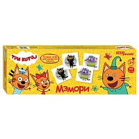 Игра настольная МЕМОРИ, лицензия "Три кота", 48 карточек, STEP PUZZLE