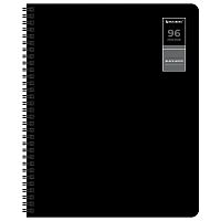 Тетради ДЭК А5 96 л. КОМПЛЕКТ 4 шт., BRAUBERG, гребень, клетка, 80 г/м2, Soft-Touch, "Black Classic", 405581