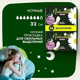 Прокладки женские гигиенические Naturella Ultra Ночные (4 пачки по 14 шт.)