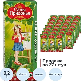 Сок Сады Придонья яблоко-вишня 0.2 л