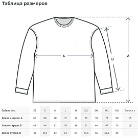 Футболка Ф02 белая длинный рукав 100% хлопок (размер XXL)