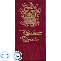 Карандаши цветные художественные классические Koh-i-Noor Polycolor Retro 24 карандаша 24 цвета шестигранные
