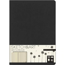 Скетчбук для рисунка, графики и каллиграфии Sketch&Art Original А5 80 листов (чёрный)