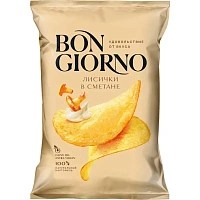 Чипсы Bon Giorno со вкусом лисичек в сметане 80 г