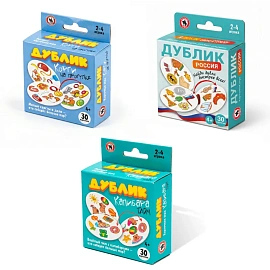Игра настольная ДУБЛИК, 30 карточек, АССОРТИ, РУССКИЙ СТИЛЬ